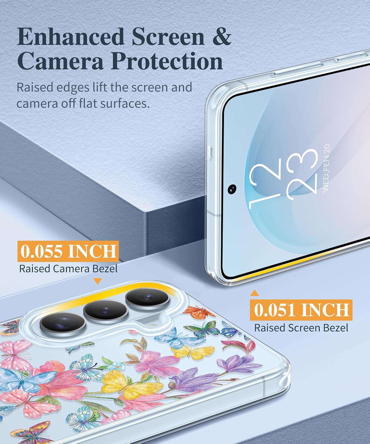  for Samsung Galaxy S26 Plus Case Floral Clear Slim Non-Yellowing thumbnail