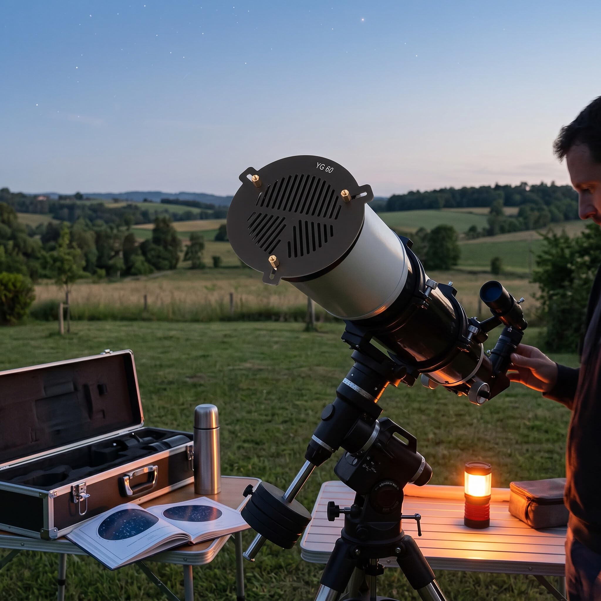 Yosoo Health Gear Maska Bahtinova do Ustawiania Ostrości, Konstrukcja Typu Fishbone ze Stopu Aluminium, Kompatybilna z Teleskopami o średnicy Zewnętrznej 63-89 Mm, Idealna do Astrofotografii,