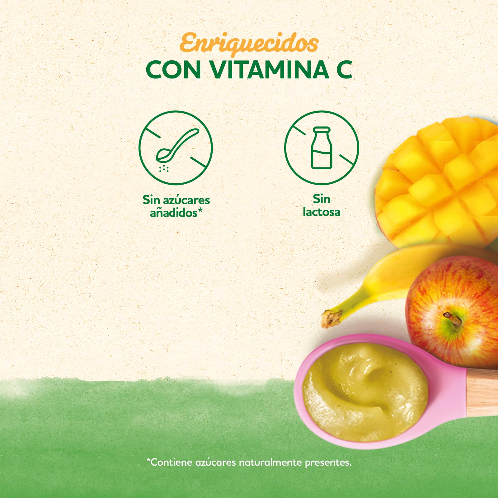 Blédina Tarritos de Platano, Manzana y Mango para Bebé 6x125g Sin Azúcares Añadidos