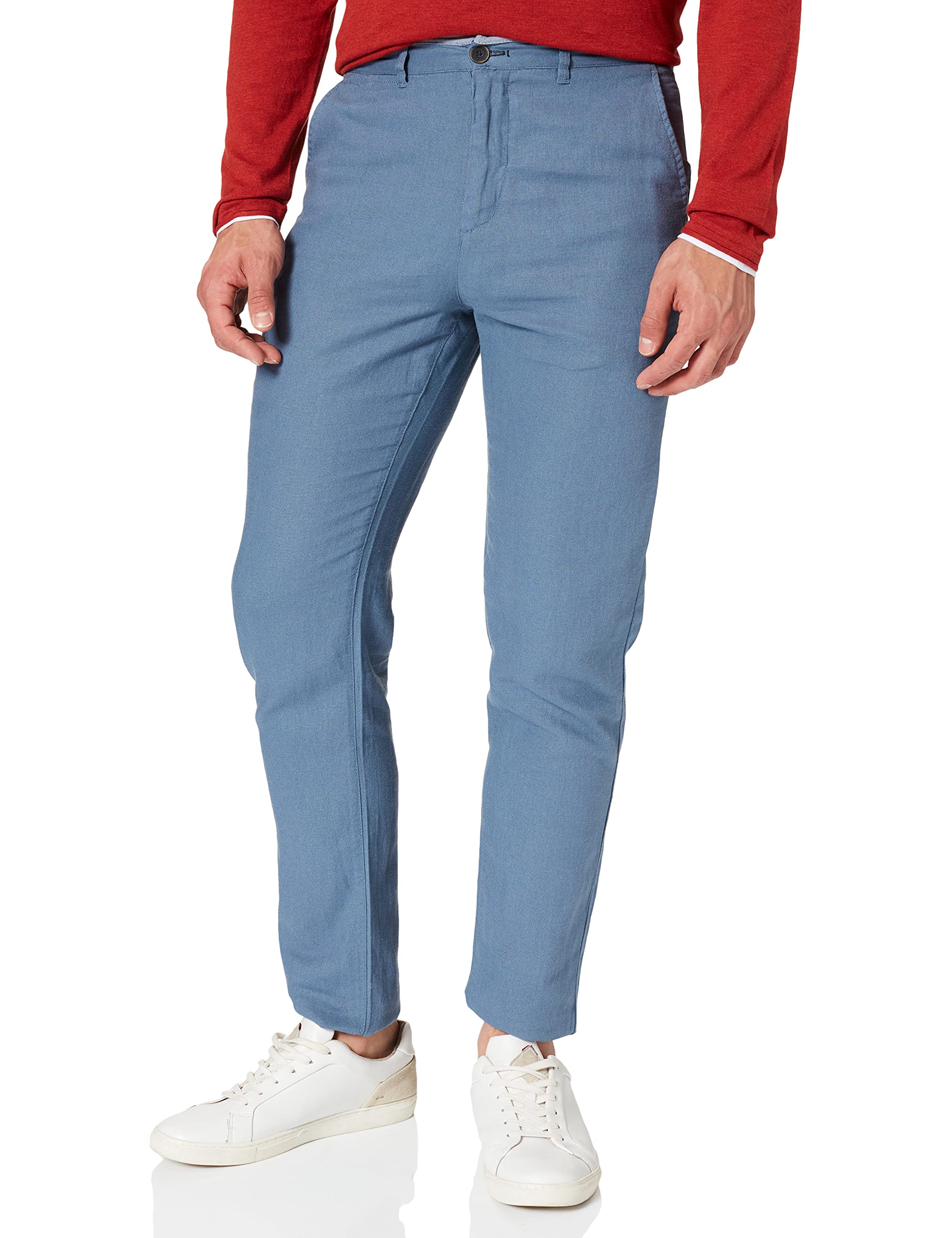 mens PANTALÓN LINO CASUAL CINTA Pantalón