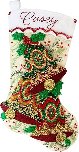 Christmas Bells18 - Kit de calcetines navideños de fieltro