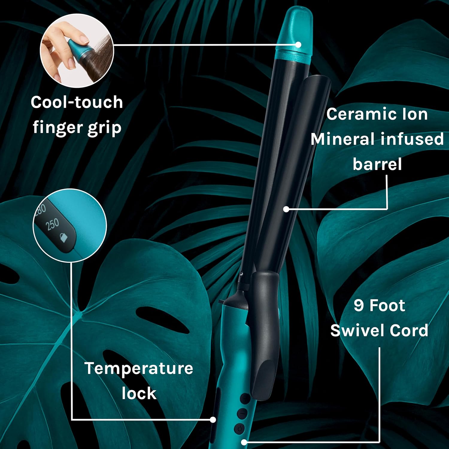 Bio Ionic Long Barrel Curling Iron with Moisture Heat Technology & NanoIonic MX Versatile Curling Wand - Multiple Barrel Sizes for Tight, Classic, Loose & Soft Curls