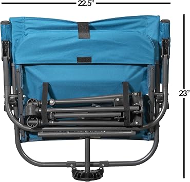Outdoor 360 Degree Portable Lawn Swivel Camping Chair w/Arms, Perfect for Camping, Sporting Events, Outdoor Games, Cookouts, Get-Togethers and Patio Furniture, Teal (Pack of 1)