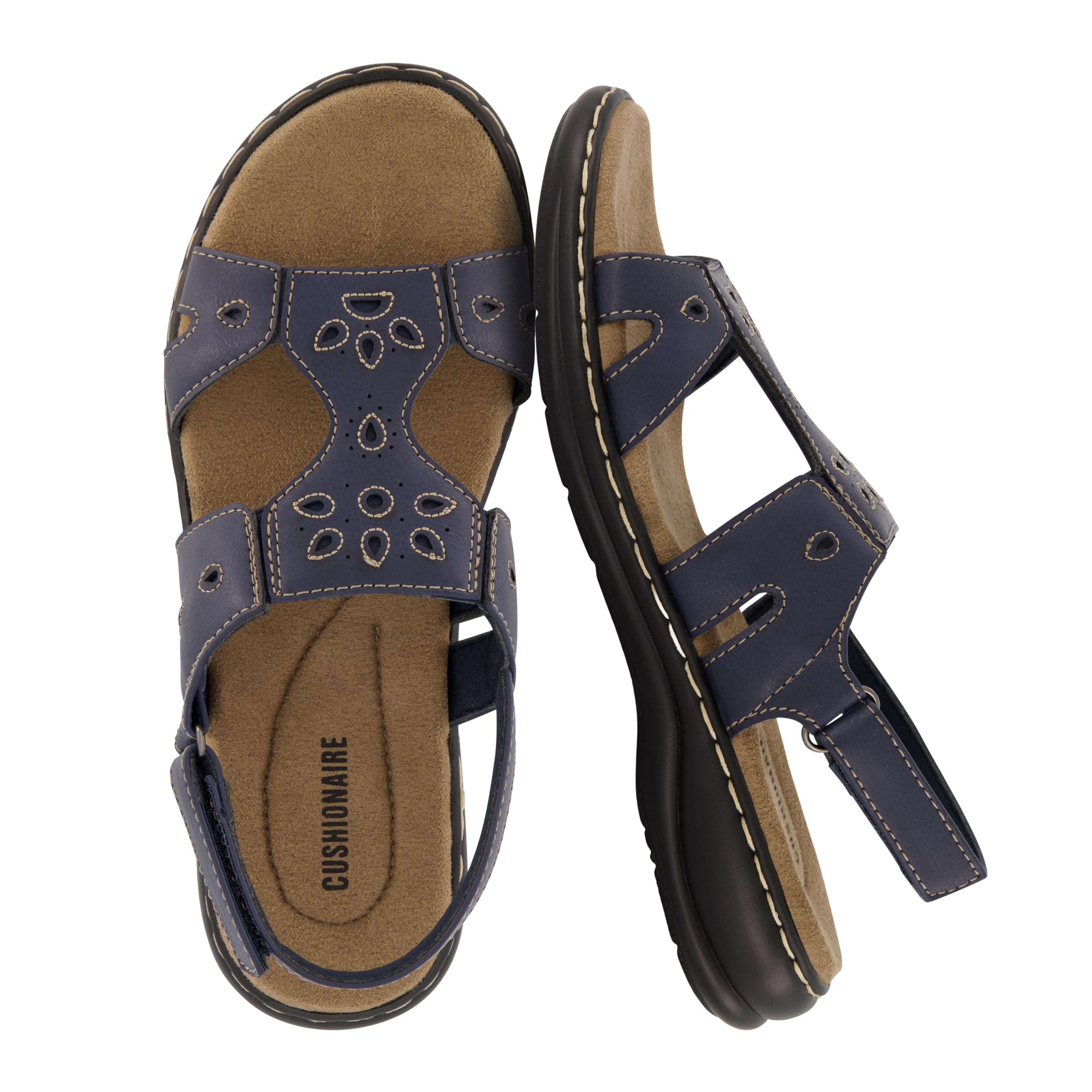 CUSHIONAIRE Women's Briar comfort sandal +Comfort Foam