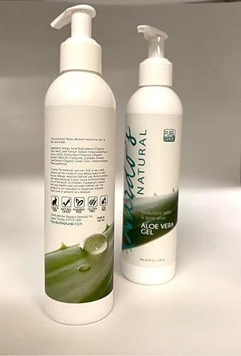 Miniatura 4 de Nardo's Natural Gel de aloe vera de 8 onzas, gel hidratante de hojas para cara, cabello, piel seca y cuero cabelludo, alivio de quemaduras solares,
