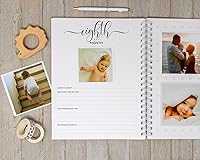 Vista 7 de Baby Memory Book - Hard Cover First Year Album Personalized with Baby’s Name - Boy Baby Journal (Blue Gingham)