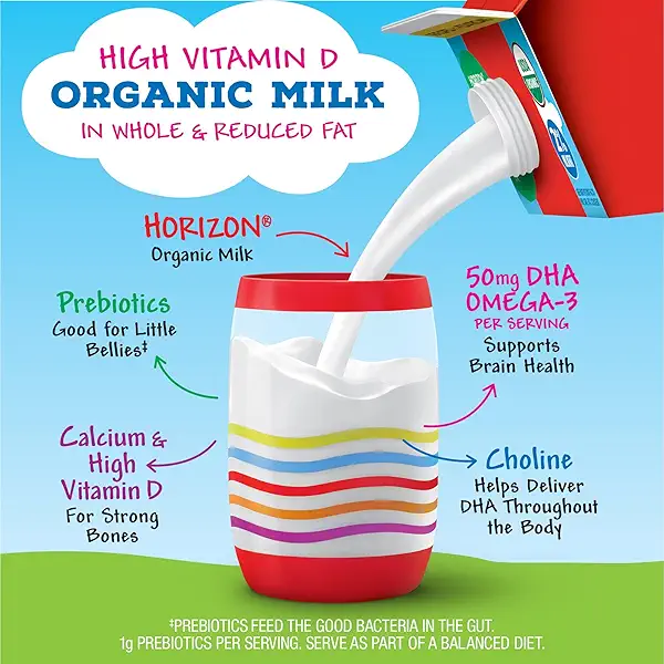 Horizon Organic Growing Years Whole Milk with DHA Omega-3, 59 fl oz (Pack of 3) 10