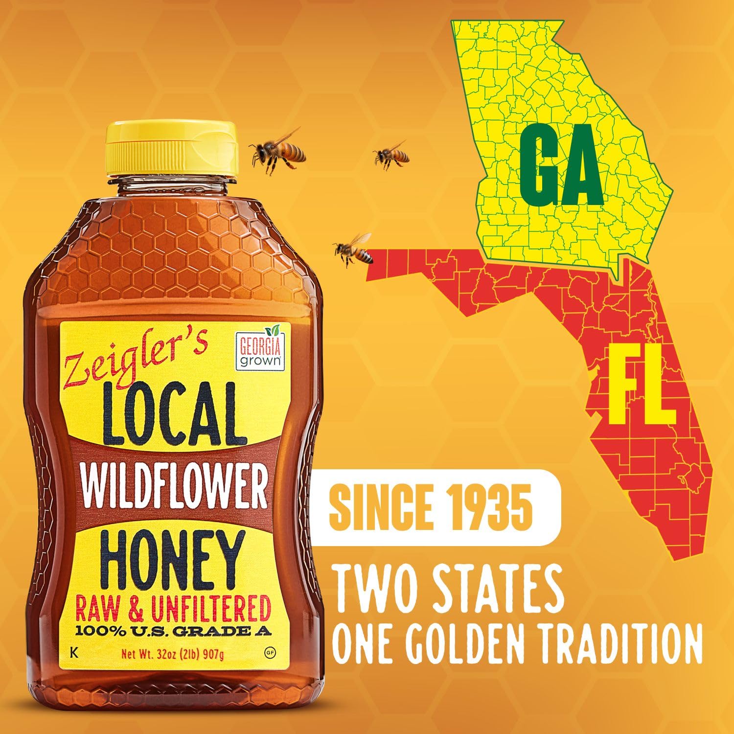 Amazon.com : Zeigler's Wildflower Honey, 32 Oz – 100% Natural, Raw