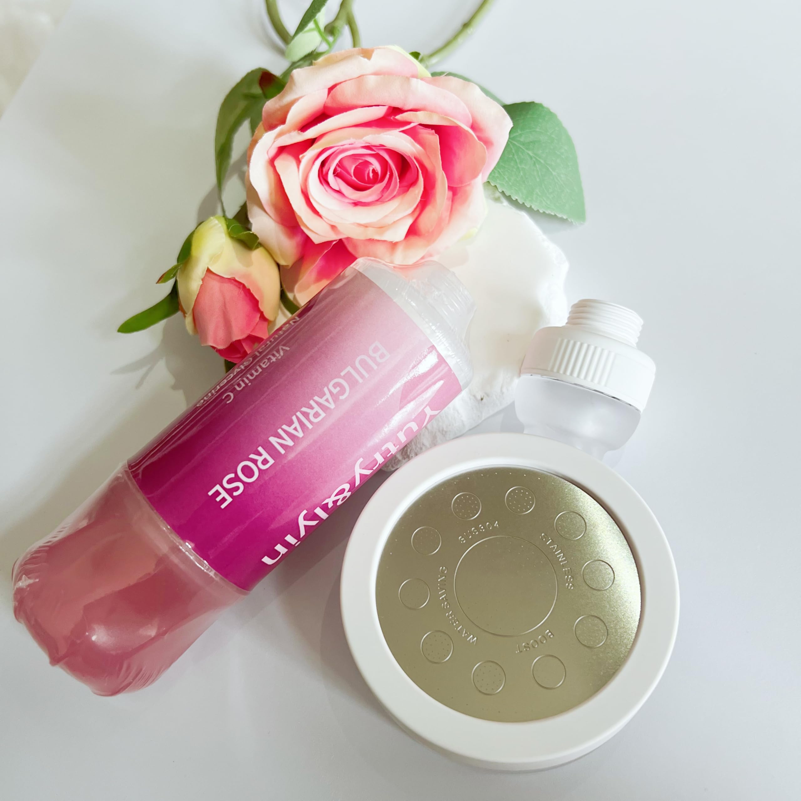 Yutry&lyin Handheld Shower with Shower Filter,Shower Filter with Aroma and Vitamin C,Filtered High-Pressure Shower,Boosts Pressure,Improves Skin and Hair Health,Universal Fit (Bulgarian Rose) - Image 2