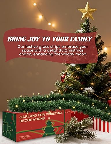Miniatura 8 de Guirnalda de Navidad artificial de 20 pies  Verde suave vid verde para decoración del hogar, fiesta de boda, decoración del hogar, decoración