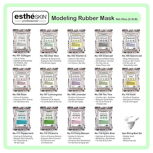 Miniatura 1 de No.102 Aloe Vera Peel Off Type Modeling Rubber Mask Powder para tratamiento de cuidado facial de la piel, 35 onzas