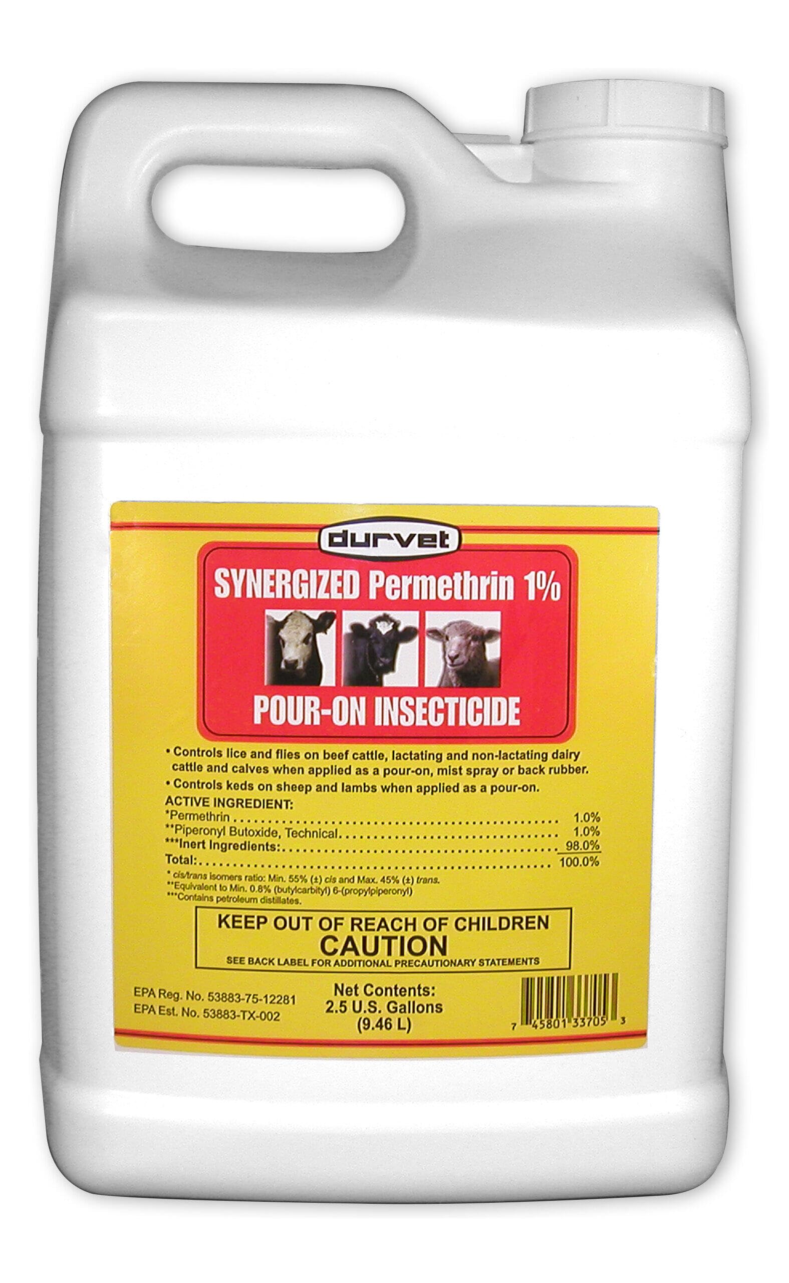 Fly Synergized Permethrin 1% Pour-On Insecticide - 2.5 Gallon