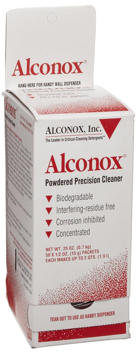 Alconox 1112 Powdered Precision Cleaner, 50 x 1/2oz Packet Dispenser