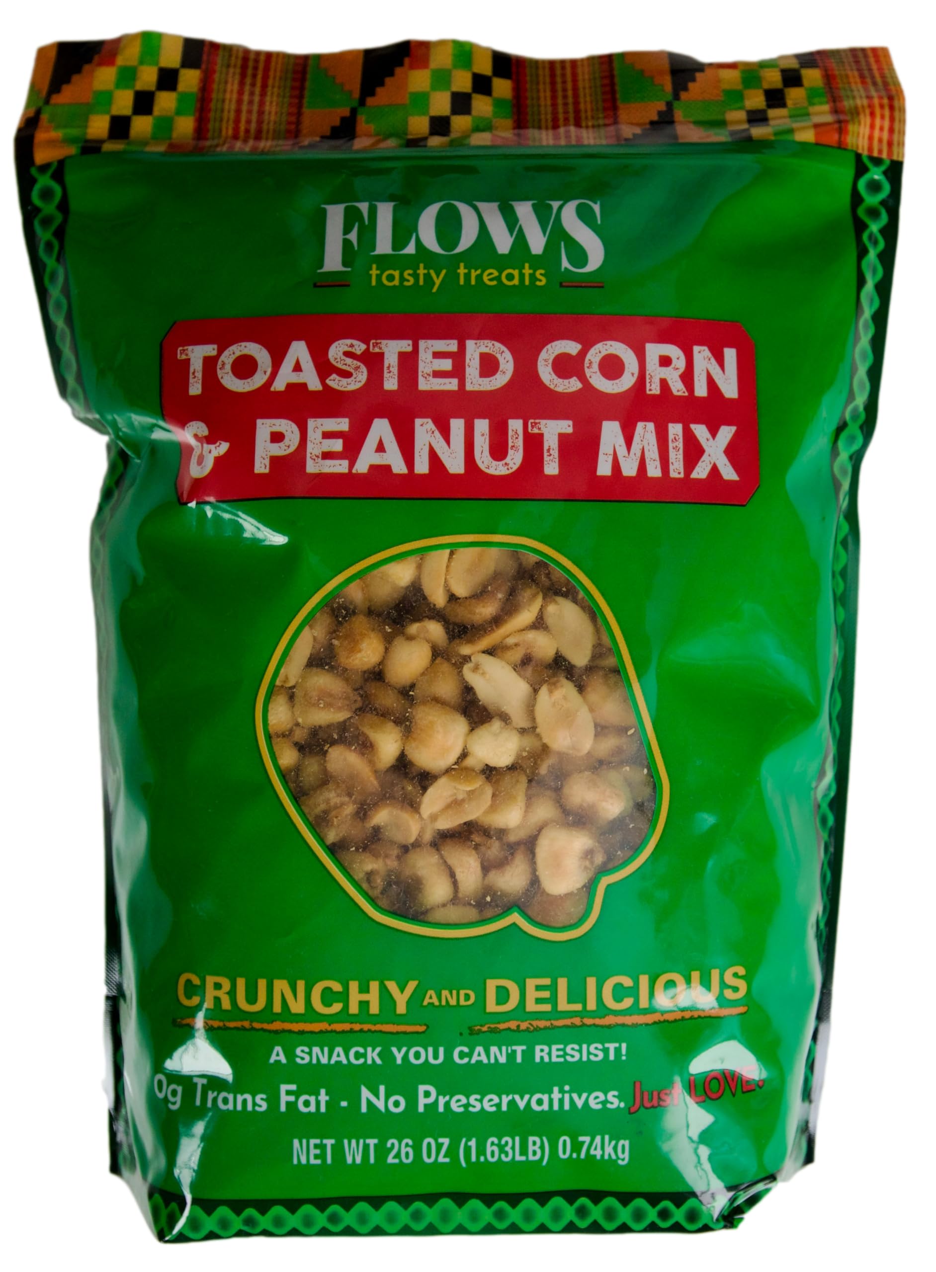Flows Tasty Treats, Toasted Corn & Peanut Crunchy Mix, 26 Ounce