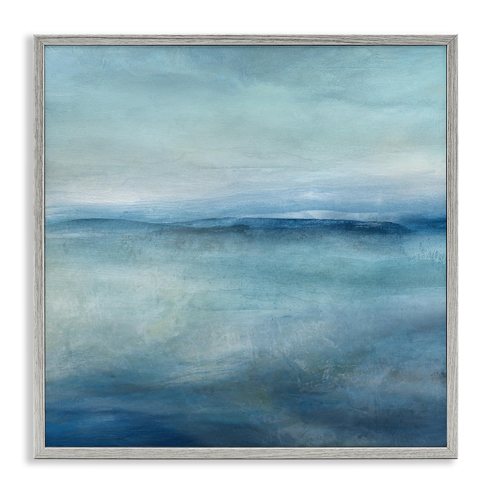 Stupell Industries 'Misty Blue Coastal Horizon', Framed Giclee Art, Gray, 17 x 17 Inches, Easy to Hang and Sturdy, Made in USA, by Carol Robinson