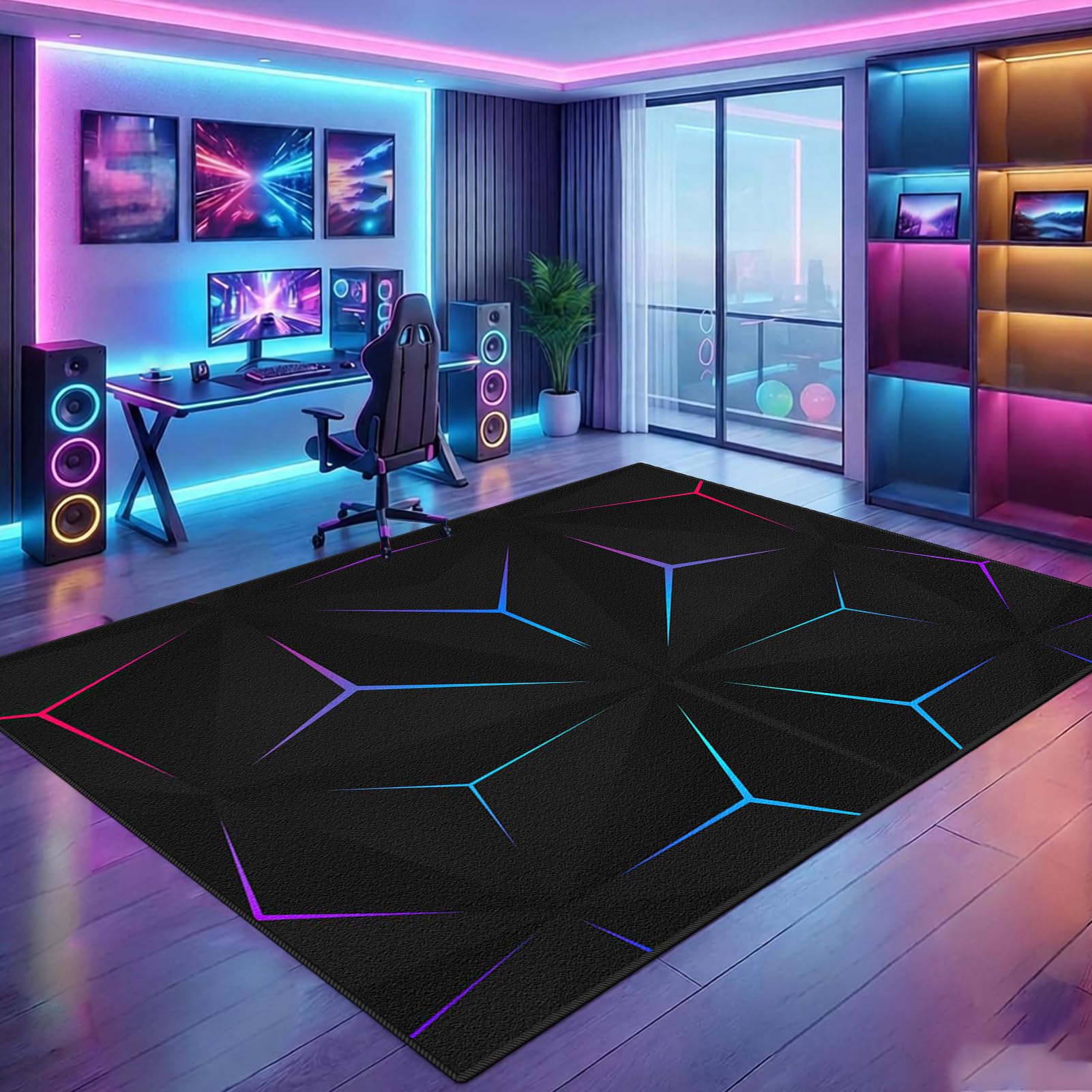 Tapis de jeu antidérapant et lavable en caoutchouc pour salle de jeux moderne