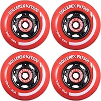 Vista 9 de Rollerex VXT500 - Ruedas para patines en línea, paquete de 4 (rodamientos, espaciadores y arandelas opcionales), ruedas de repuesto duraderas