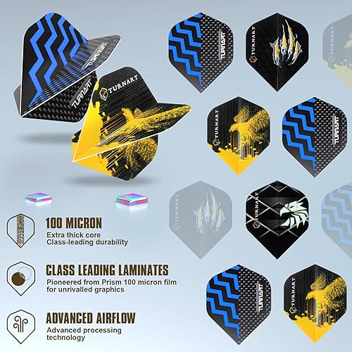 Vista 39 de Turnart Juego de dardos de punta de metal – Juego de dardos de punta de acero, dardos de metal profesionales, 12 piezas de 22/0.85 oz Pro Dardos