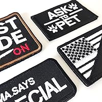 Vista 3 de Harsgs 4 parches tácticos para perros de servicio modo bestia en la pata del perro parches para perros de servicio para chalecos parche de arnés