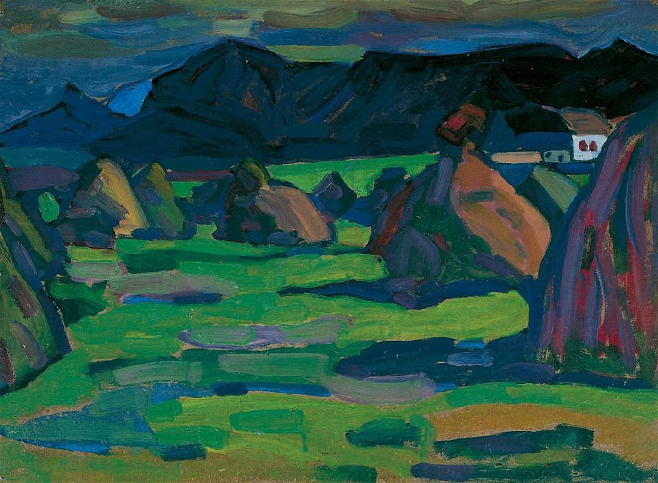 ARTXLXXBN Famous Prints Artwork Pictures Poster Painting Art Kornhausten-Murnau-Herb by Wassily Kandinsky Artwork Landscape Pictures for Home Decor 60x90cm