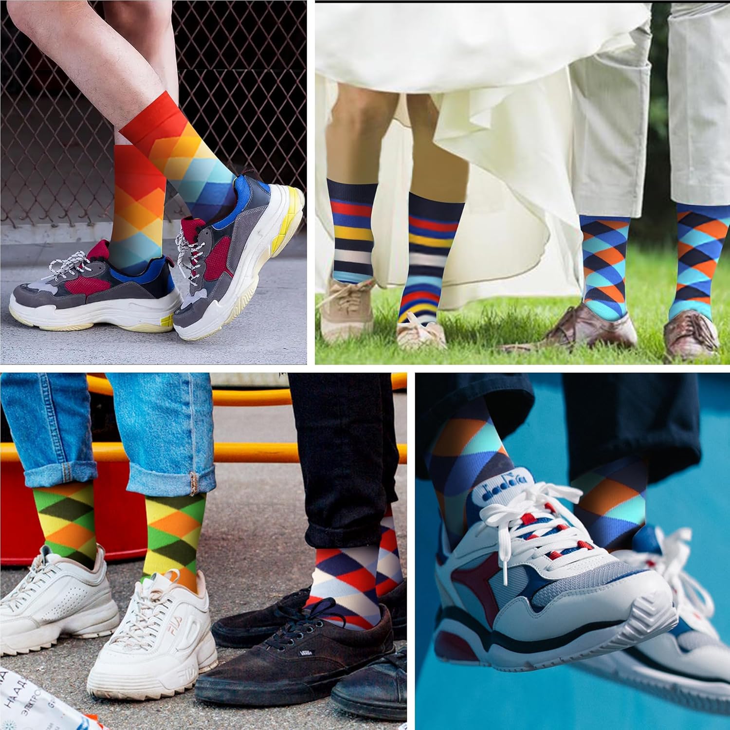 WeciBor 36 Pairs Funny Random Pattern Socks Colorful Cotton Crazy Socks for Unisex Bulk - Image 4