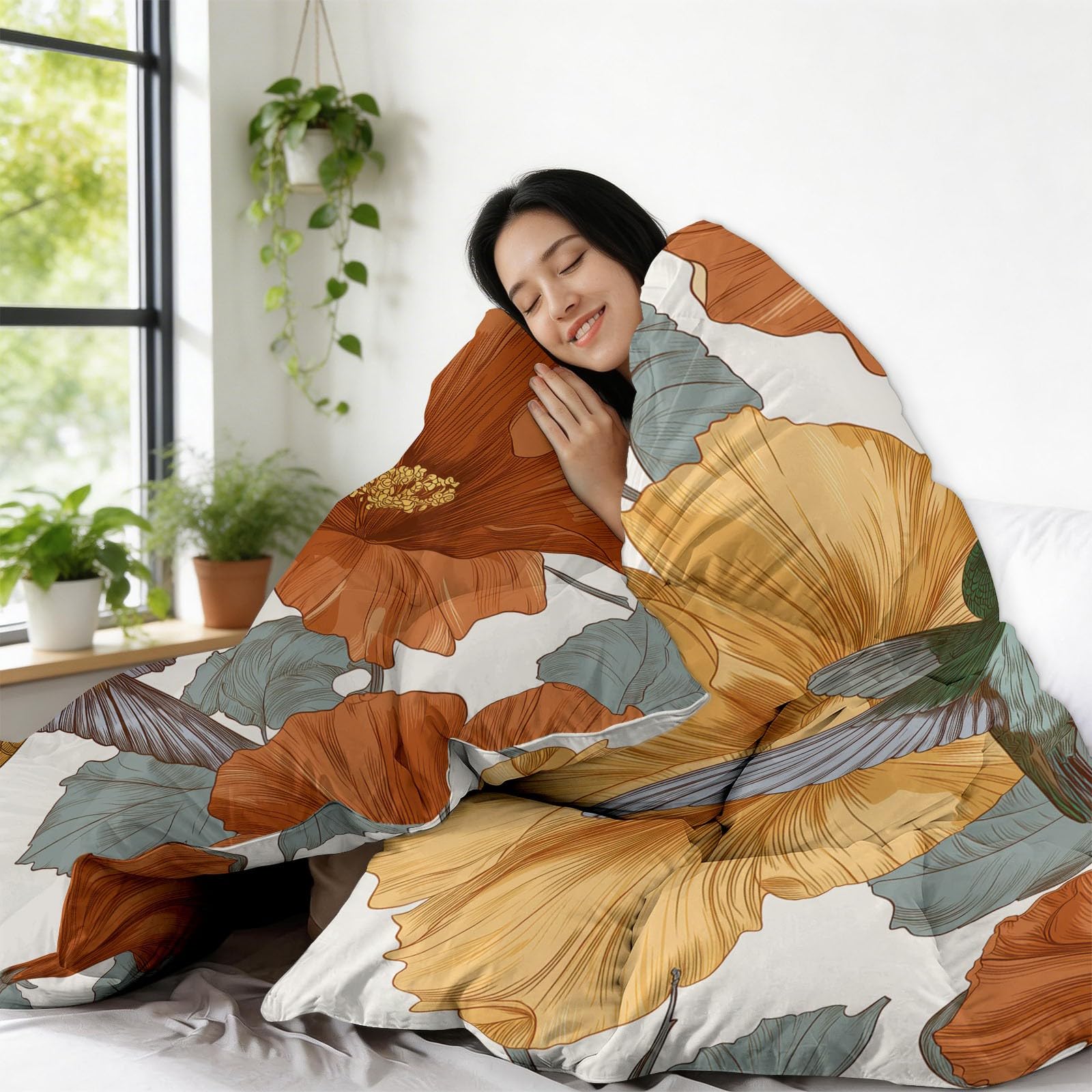 Piumone alternativo per letto super king size, piumone trapuntato reversibile per tutte le stagioni, traspirante, leggero, anallergico e lavabile in lavatrice (260 x 220 cm, bianco)