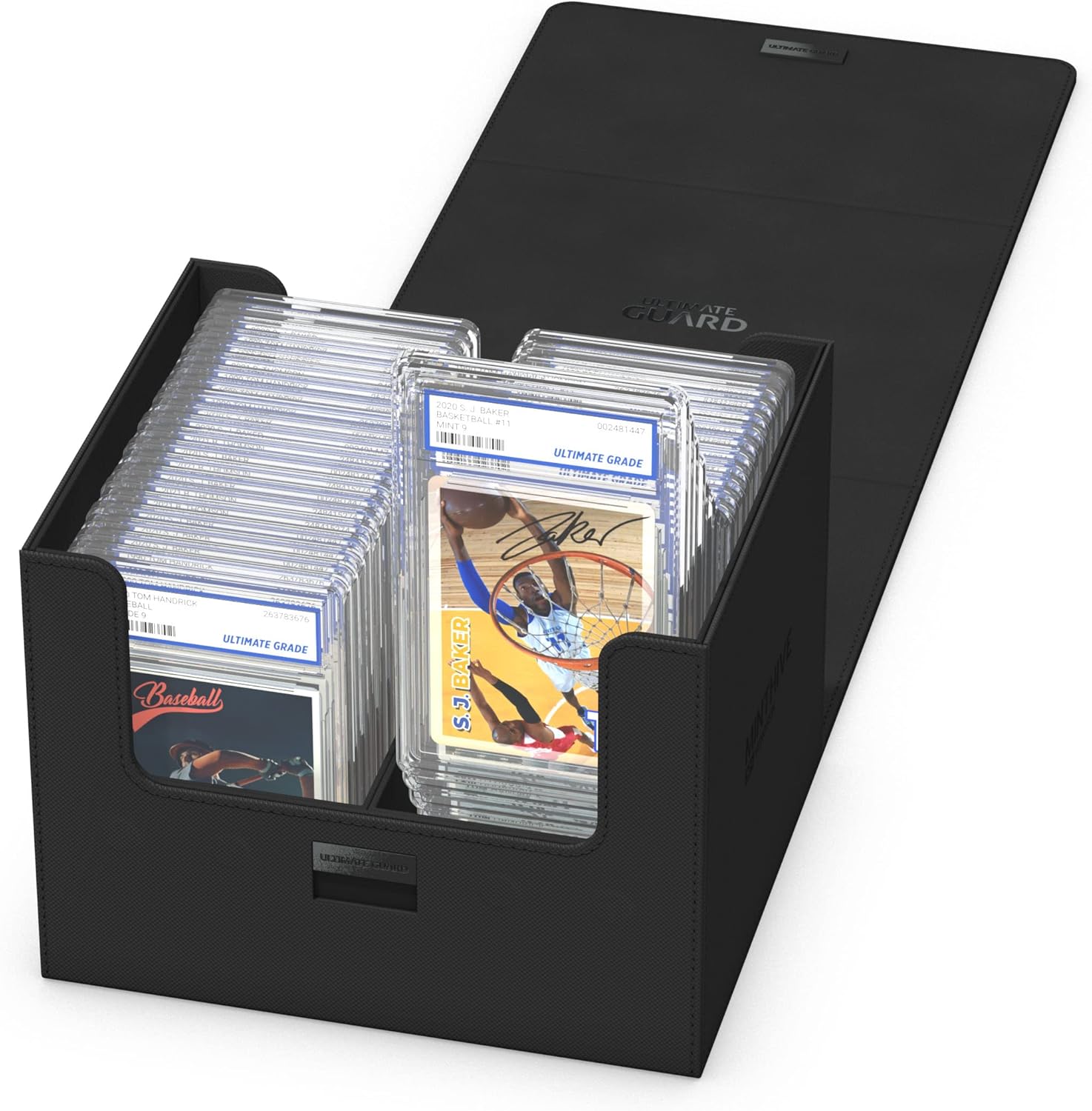 Ultimate Guard Minthive 30+, Deck Case for 30 Magnetic Card Cases, Perfect Storage for Graded Cards, Black, Secure Closure & Snaplock Mechanism
