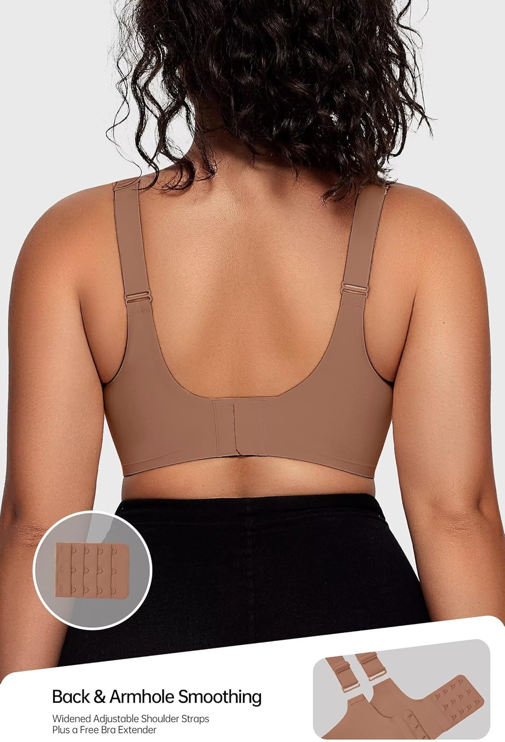 Vertvie Wireless Bras for Women No Underwire Supportive Mesh Crossover Bra Seamless Push Up Full Coverage Everyday Bralettes - Image 4