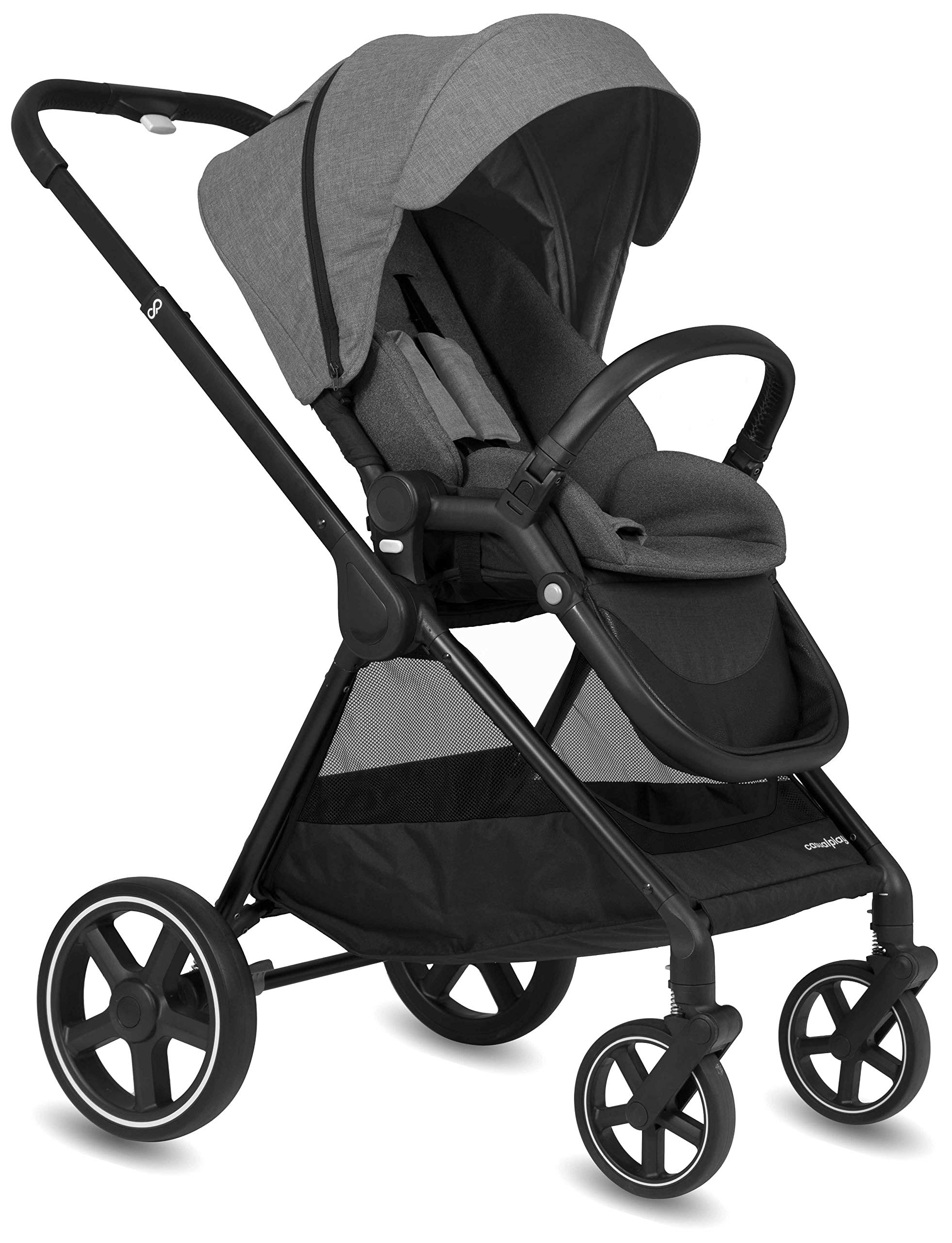 Cochecito de paseo Casualplay Optim, con capazo y grupo 0+ i-size, color gris