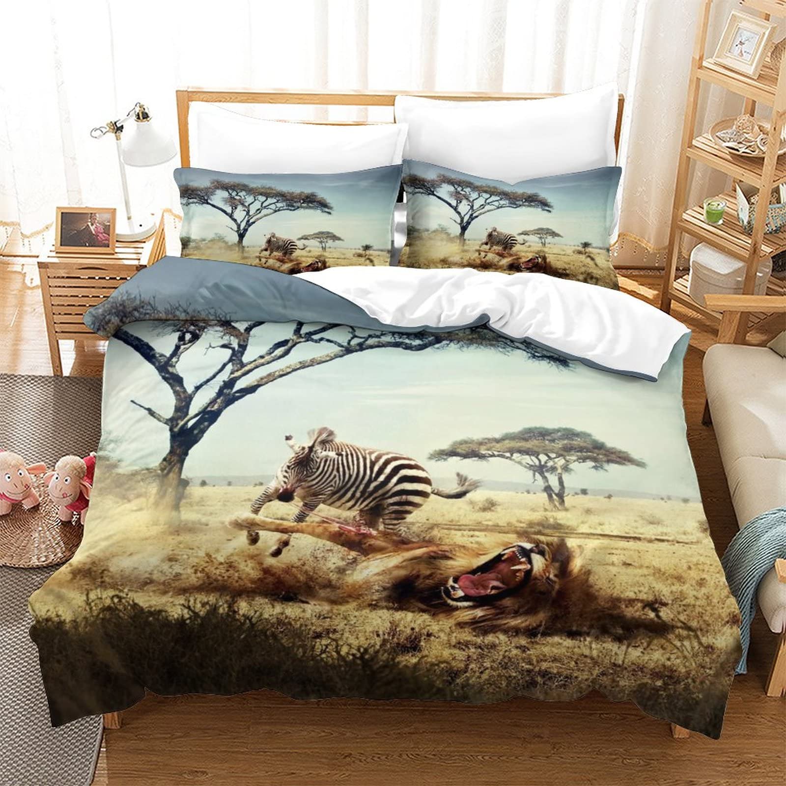 Housse de Couette Animaux en 3D pour Sublimer la Déco de Votre Chambre King Size