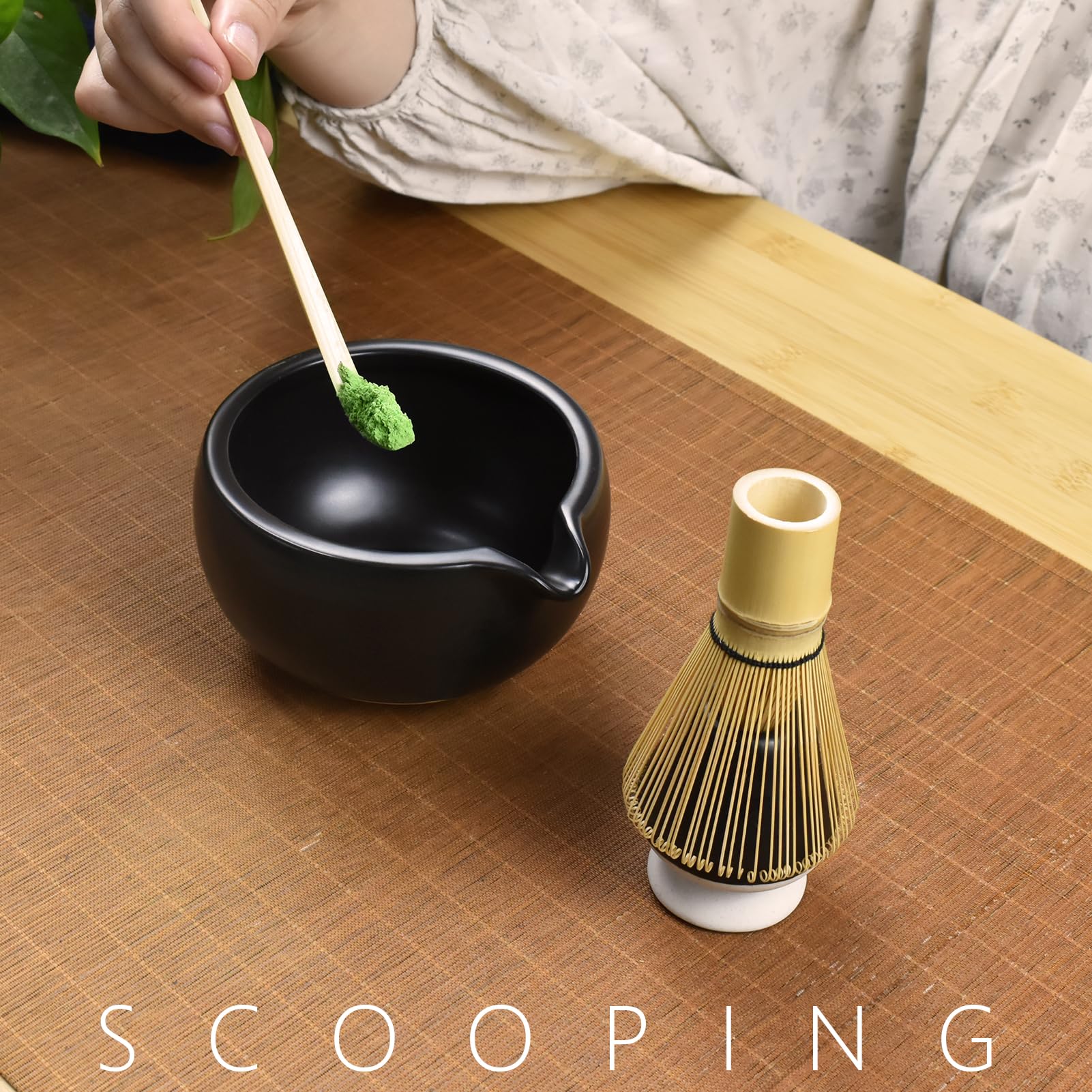 Set da tè Matcha, frusta e ciotola Matcha, kit per la preparazione del tè Matcha, 4
