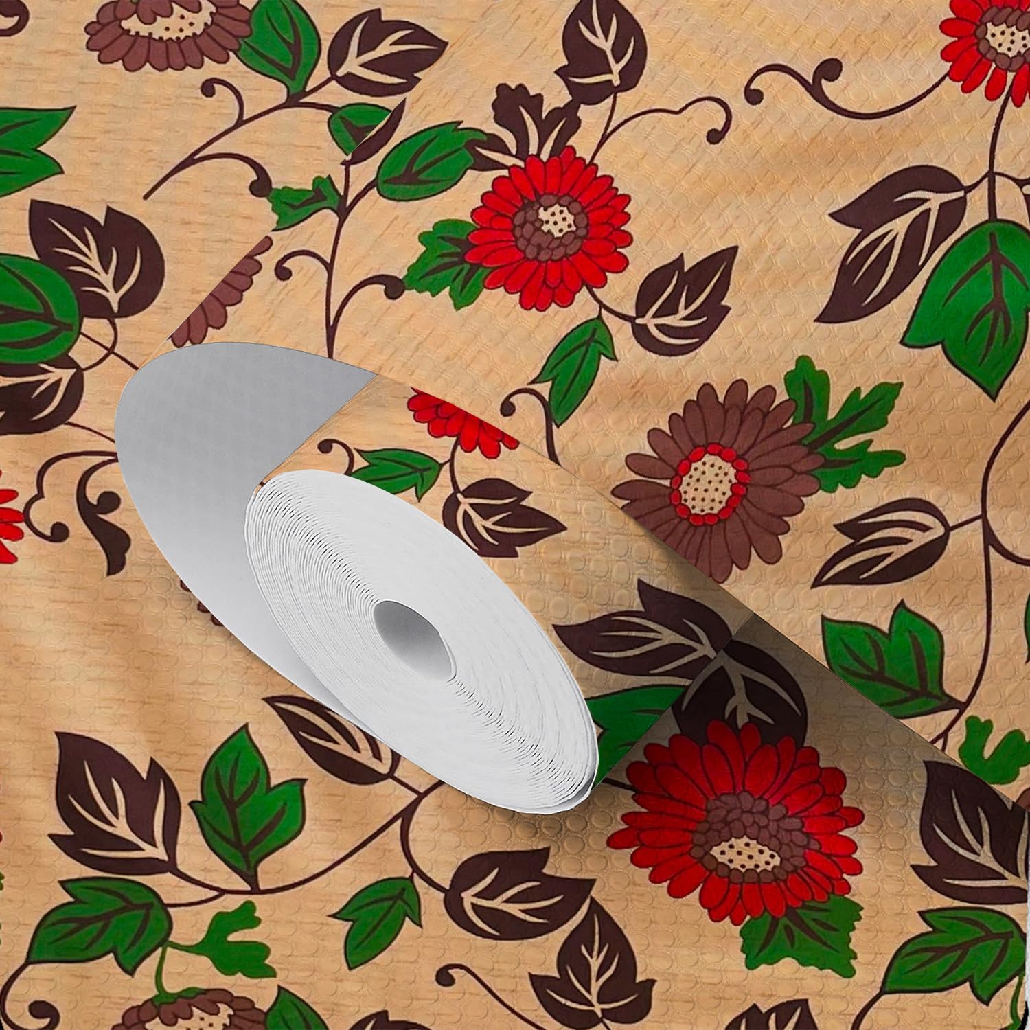 Vocal Store Kitchen Drawer/Cabinet Shelf Mat|PVC Material|Adjustable Size 10 Meter Roll, Brown - CDOJ-P33-10M