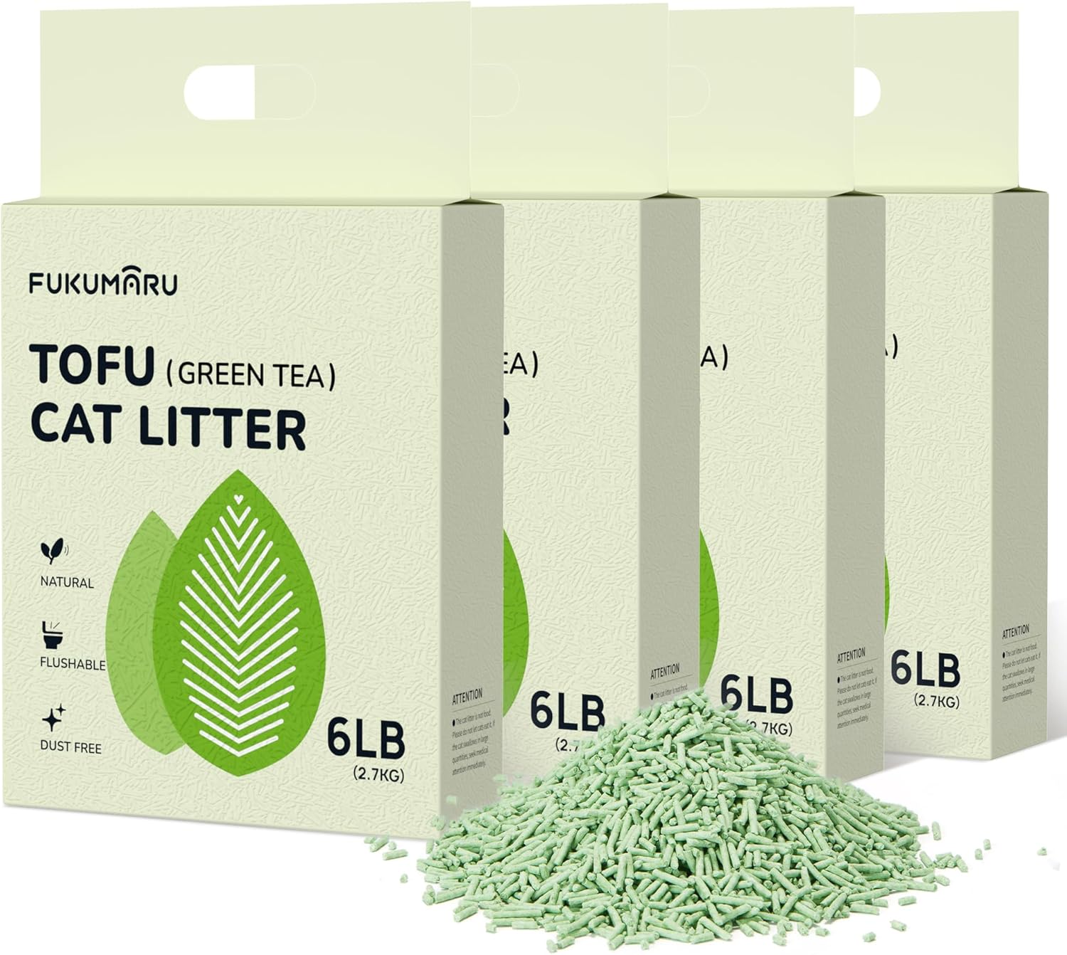 Areia de tofu FUKUMARU para gatos