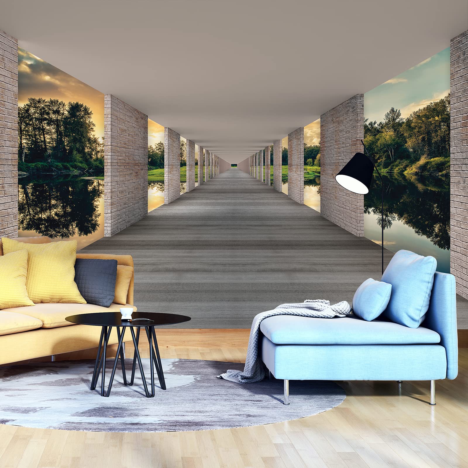 WallArena Vlies Fototapete, Modern, 312x219cm | Fototapeten - Tapeten - für Wohnzimmer Schlafzimmer - Vliestapete Wandtapete Tapete 3D Effekt- inkl. Kleister