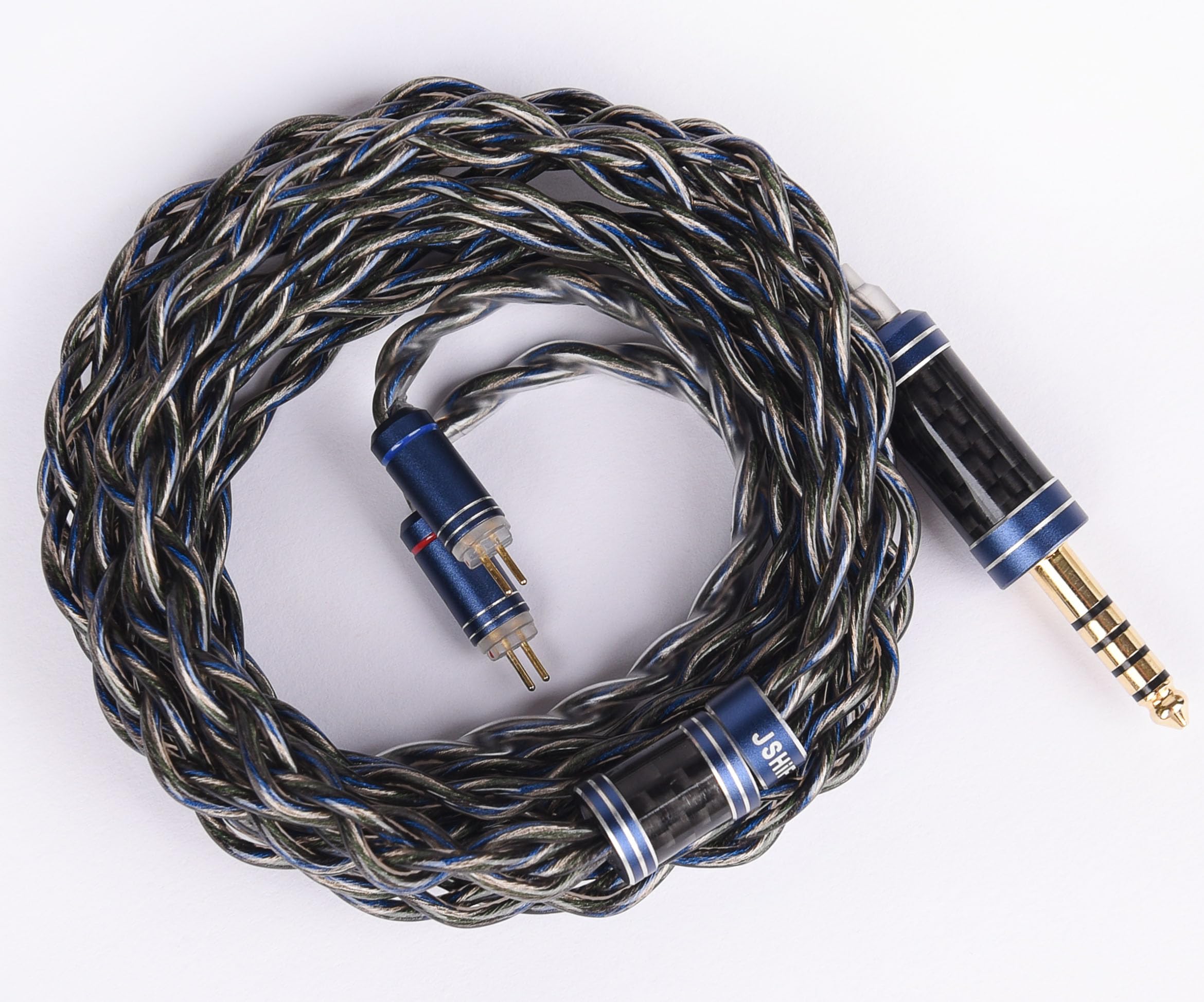 Amazon | 【JSHiFi-Nebula】2pin4.4mmリケーブル 単結晶銅銀メッキ＋