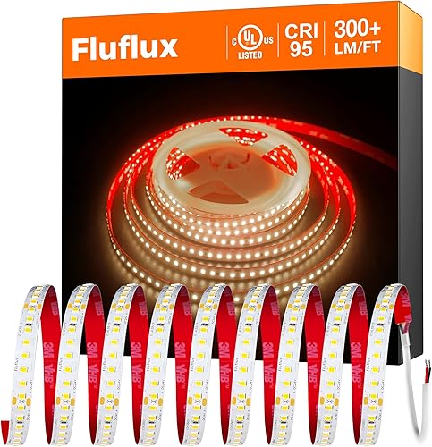 Tira de luces LED de 24 V 2835 3000 K, 16.4 pies, certificación UL, CRI95, cinta de luz de alta densidad de 160 LEDsm, cortable, regulable, equipada disponible en Yaxa Colombia