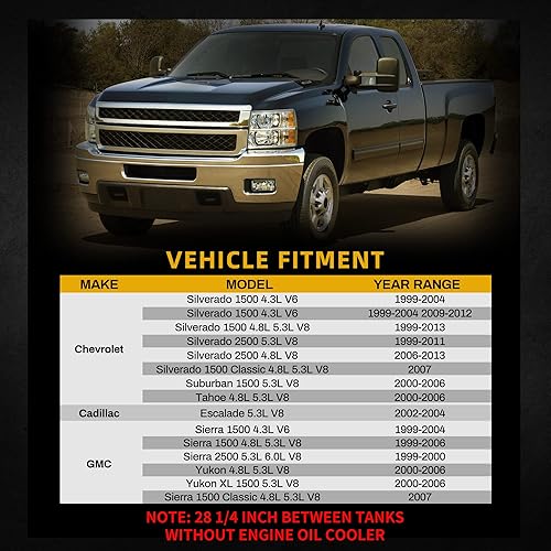 Miniatura 69 de DWVO Radiador completo compatible con Jeep Wrangler L6 4.0L 2003-2006 Jeep Wrangler L4 2.4L 1987-2002 Jeep Wrangler L6 1987-2002 2.5L L6 1987-1990