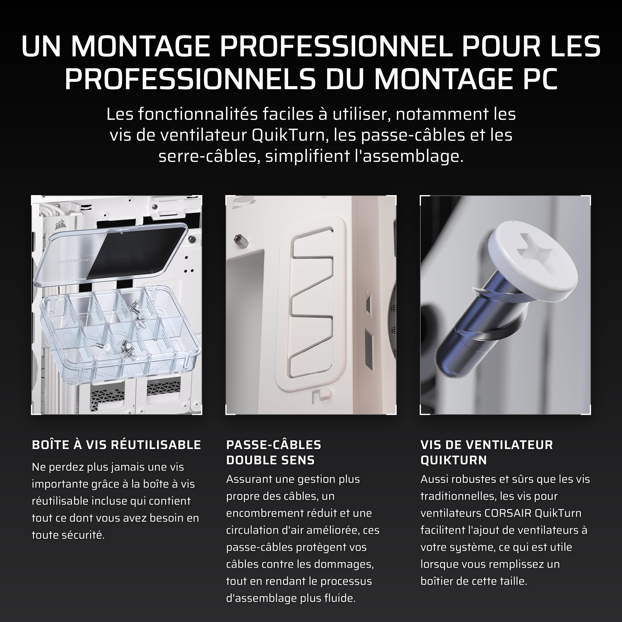 Corsair iCUE Link 5000T LX RGB Boîtier PC ATX de Taille Moyenne – 3X Ventilateurs LX120 RGB Préinstallés, Bandes Lumineuses RGB Aurora Intégrées, Intérieur Spacieux, Hub du iCUE Link Inclus – Blanc