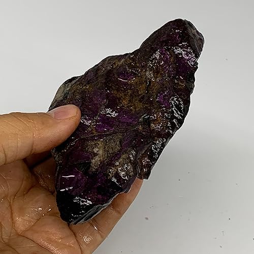 Miniatura 9 de 12.89 oz, 4.4 x 3.1 x 1.4 pulgadas, especímenes de minerales de cristal de purita crudo natural de Namibia, B29194