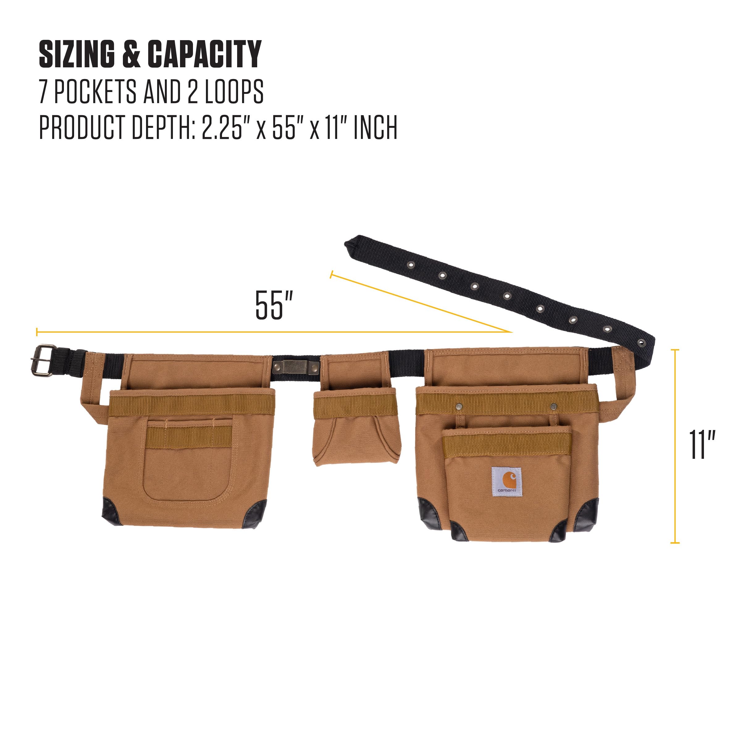 Amazon.co.jp: Carhartt パッド入りツールベルト 頑丈なツールベルト