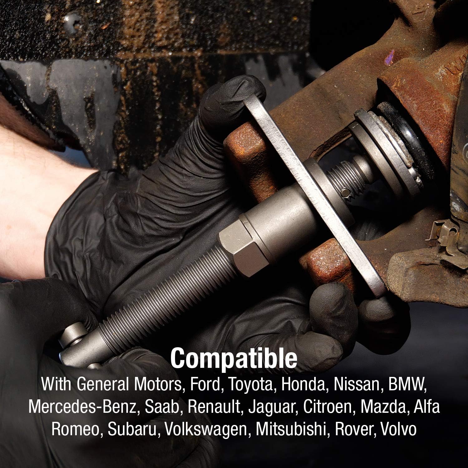 SUNEX TOOLS 3930 18-Piece Master Disc Brake Caliper Tool Set and Wind Back Kit, Compressor, Spreader Tool Set for Brake Pad Replacement with Magnetic Thrust Bolts