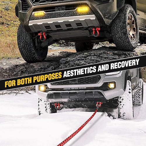 Miniatura 207 de Nilight Receptor de enganche de grillete de 2 pulgadas, 45000 libras, resistencia a la rotura, grillete de anillo en D de 3/4 pulgadas con pasador