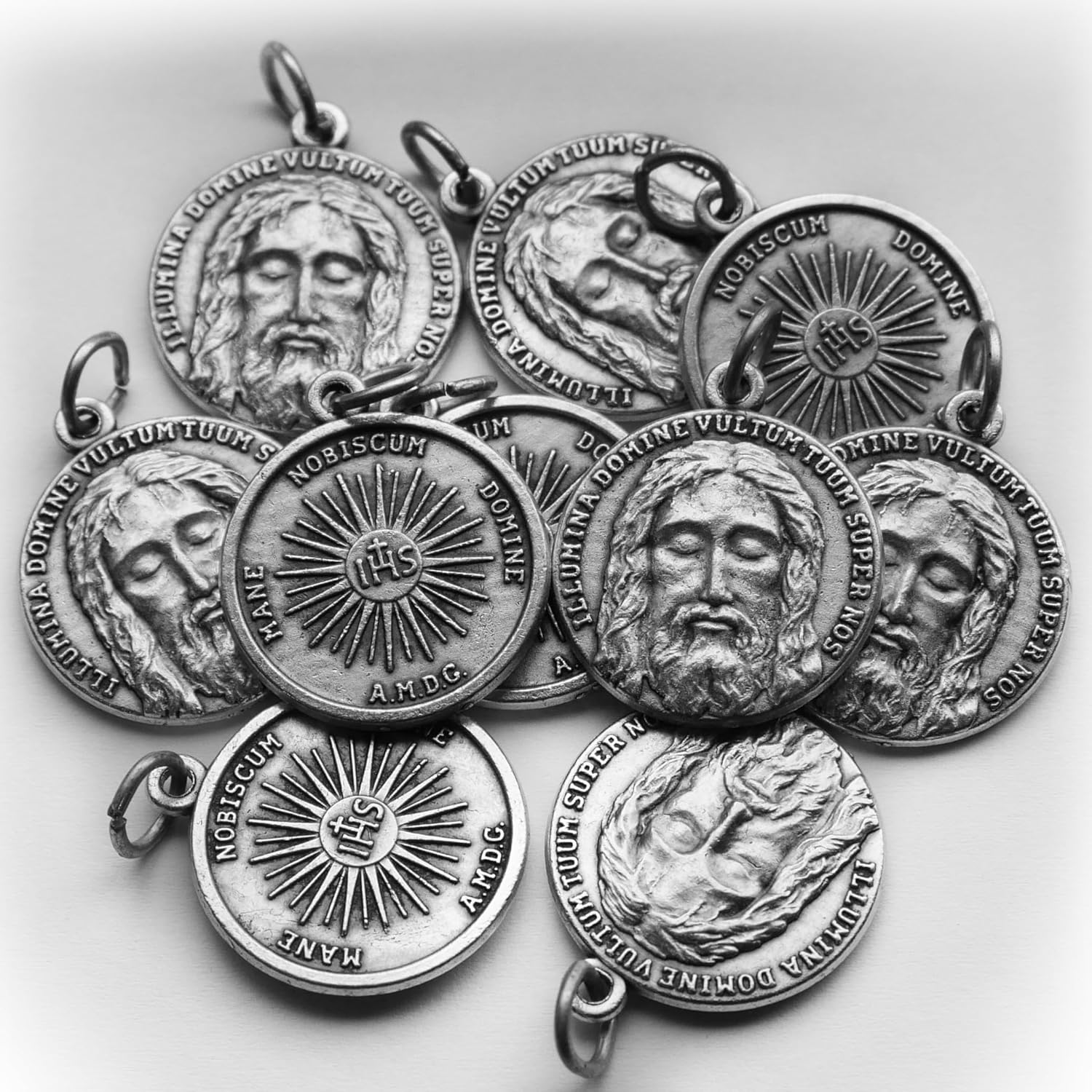 10 pack Holy Face Medals Veil Shroud of Jesus - Genuine Made in ITALY - Image 7