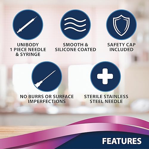 Miniatura 5 de TRUEplus - Jeringas de insulina 1.06 oz 0.5cc 516" (paquete de 100)