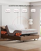 Vista 2 de Marco de cama ajustable Amada tamaño Queen con masaje, inclinación de la cabecera y los pies, control remoto inalámbrico, 4 puertos USB