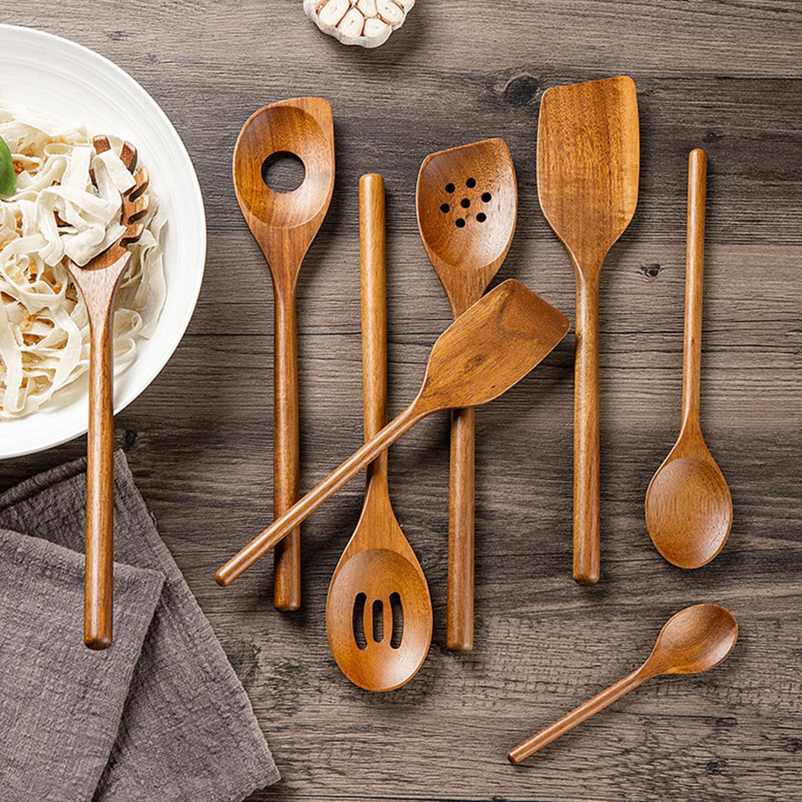 Ustensiles De Cuisine Anti-adhésif Naturel Sain Moderne Pâtisserie Mélange | Set D'Ustensiles De Cuisine 8 Pièces Manger naturel sain antiadhésif service mélange maison appartement
