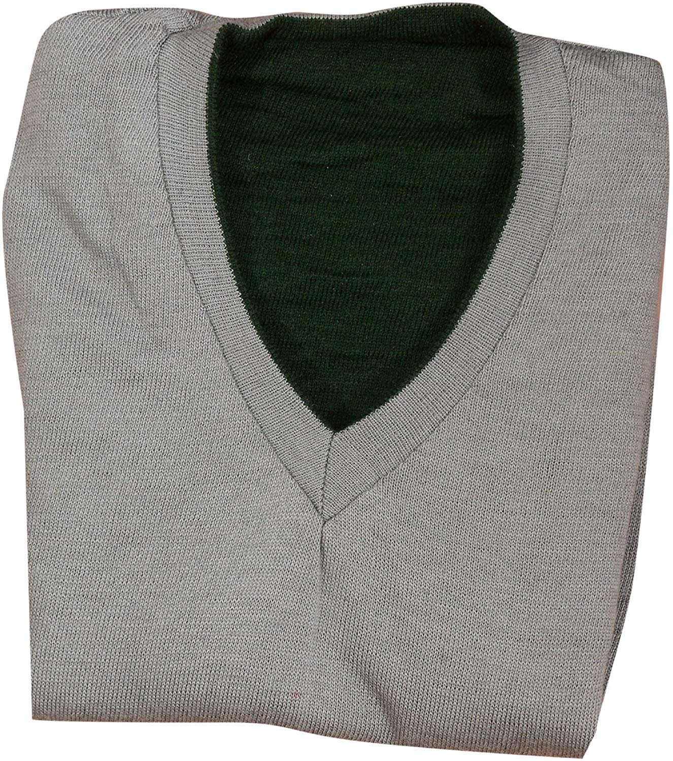Men's Reversible Sleeveless Sweater (Grey-Green) (Only 1)