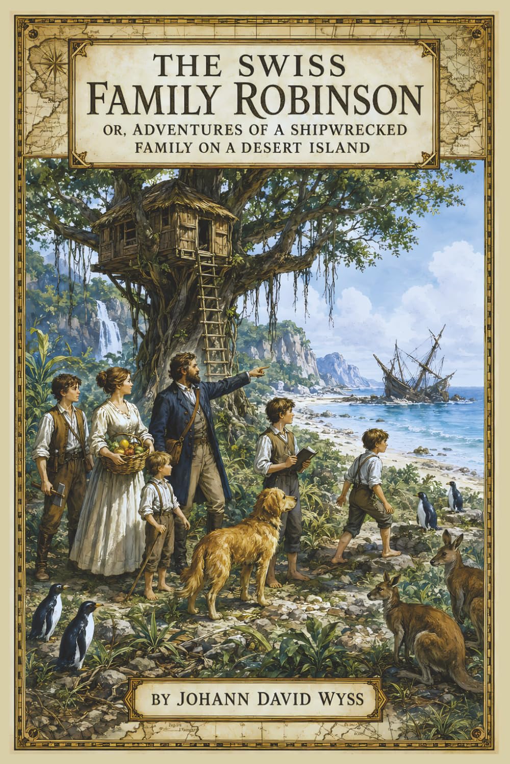 The Swiss Family Robinson: OR, ADVENTURES OF A SHIPWRECKED FAMILY ON A DESERT ISLAND