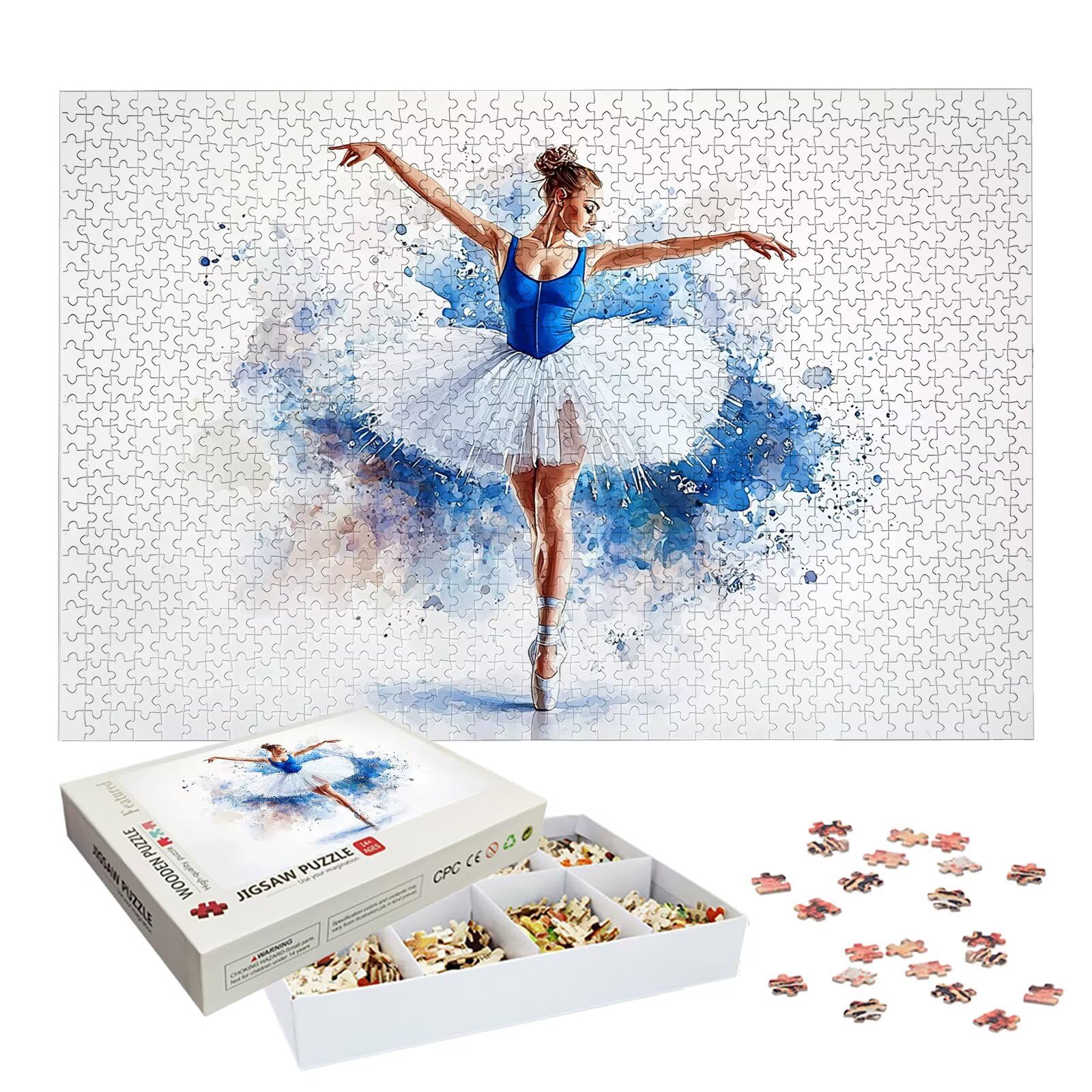 Puzzle 3000 Pezzi Ballerino, Puzzle Retrò 3000 Pezzi Arte per Adulti e Bambini, Misura: 122x81 cm, Puzzles Legno per Adulti con Squisita Scatola di Imballaggio, Idea Regalo Donna, Regalo Uomo, -9011