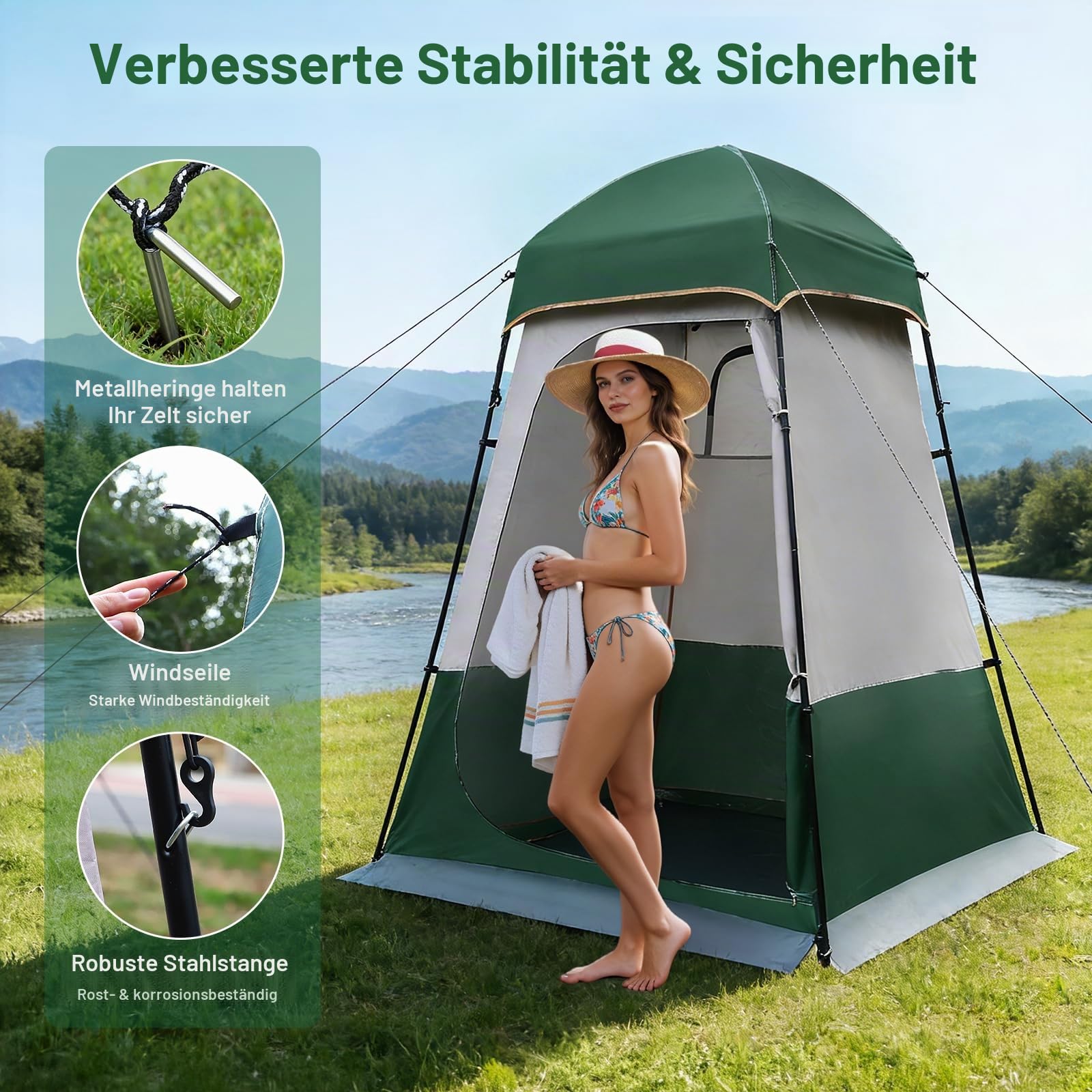 Camping Zelt für 2+ Personen, 1,6x2,4m